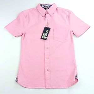 Reyn Spooner XS Pink Solid Stretch Oxford Tailored Fit